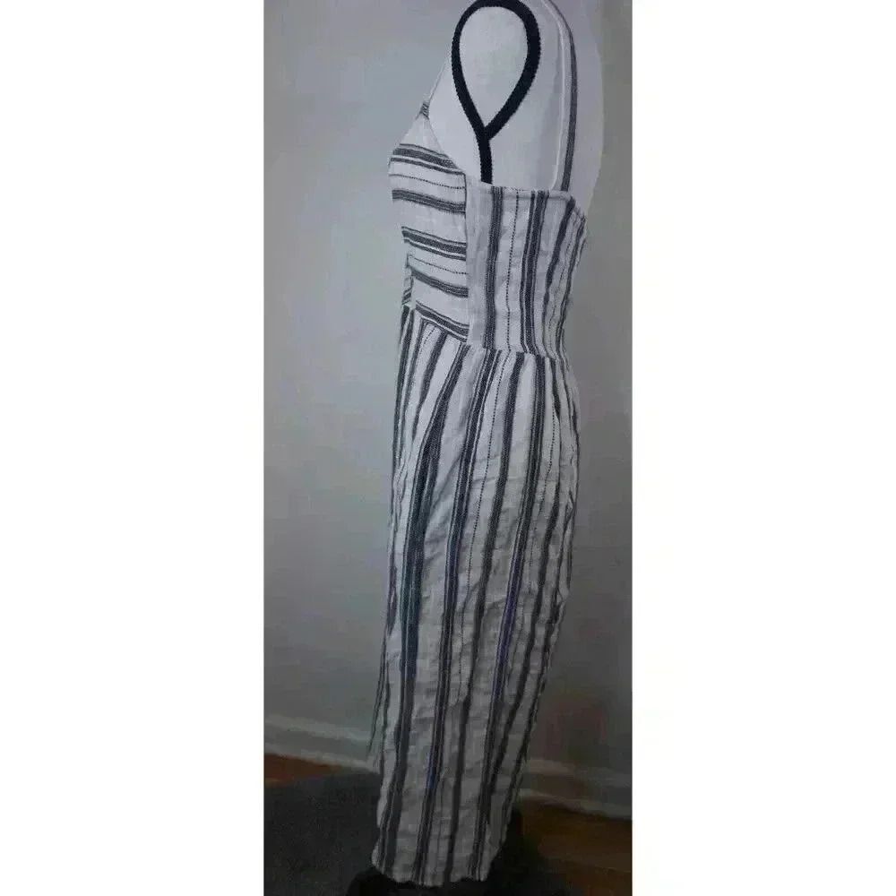 Zara Striped Sleeveless Button-Up Wide-Strap Dress, Size XS - Picture 15 of 16